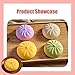 Dumpling Squishy, Mystery Giant Dumpling Squishy Toy, Jumbo Glitter Dumplings Rainbow Mystery Squishy Bun Cute Anxiety Relief Fidget Toy, Soft Squeeze Decompression Dough for Adults & Kids (4 PCS)