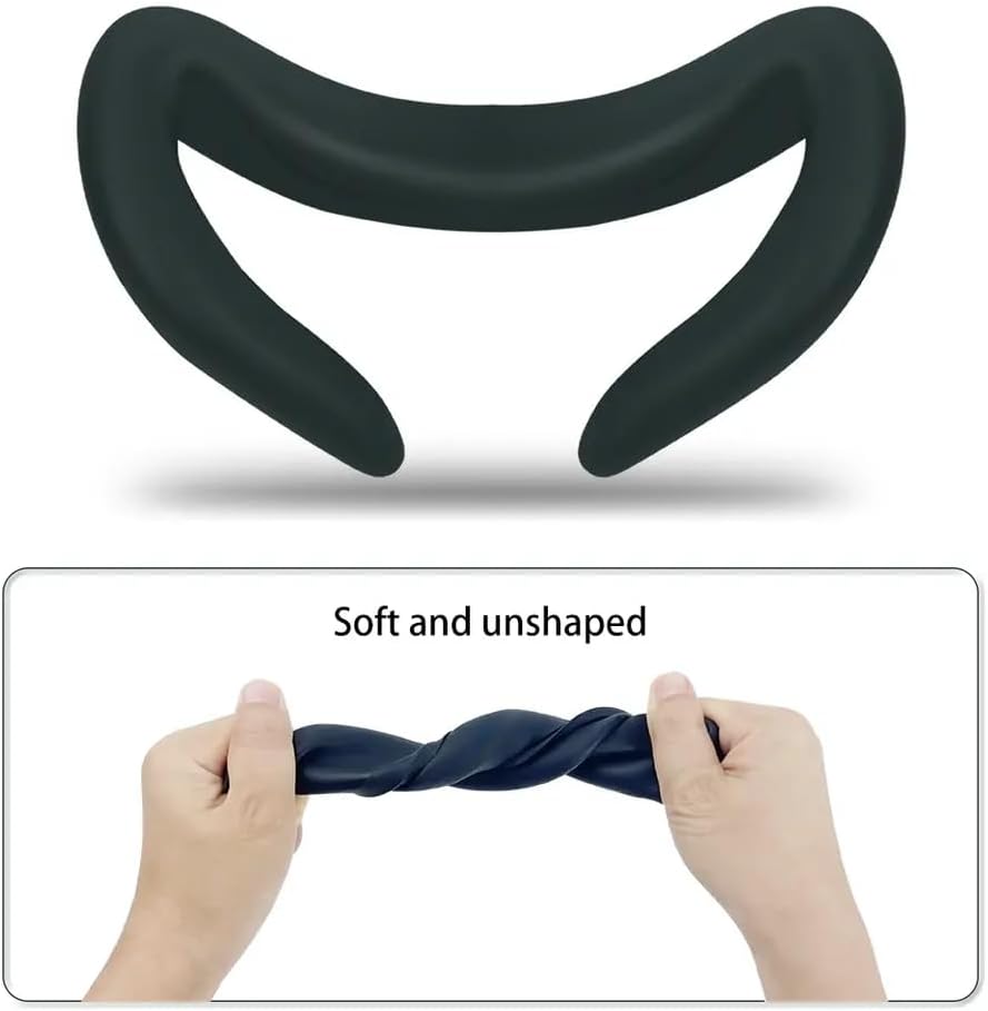 Miniatura 4 de TNE Face Cushion Cover, Nose GuardLight Blocker, Outer Shell, Thumbstick Caps, Lens Pad for Meta Quest 3 Silicone Face Pad Cover, Front Cover, Lens