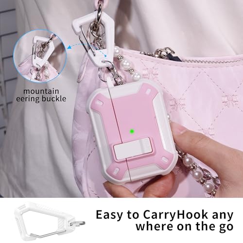 Image of AirPods Pro 3 Case with Safety Lock Phone Stand Magsafe, Pink