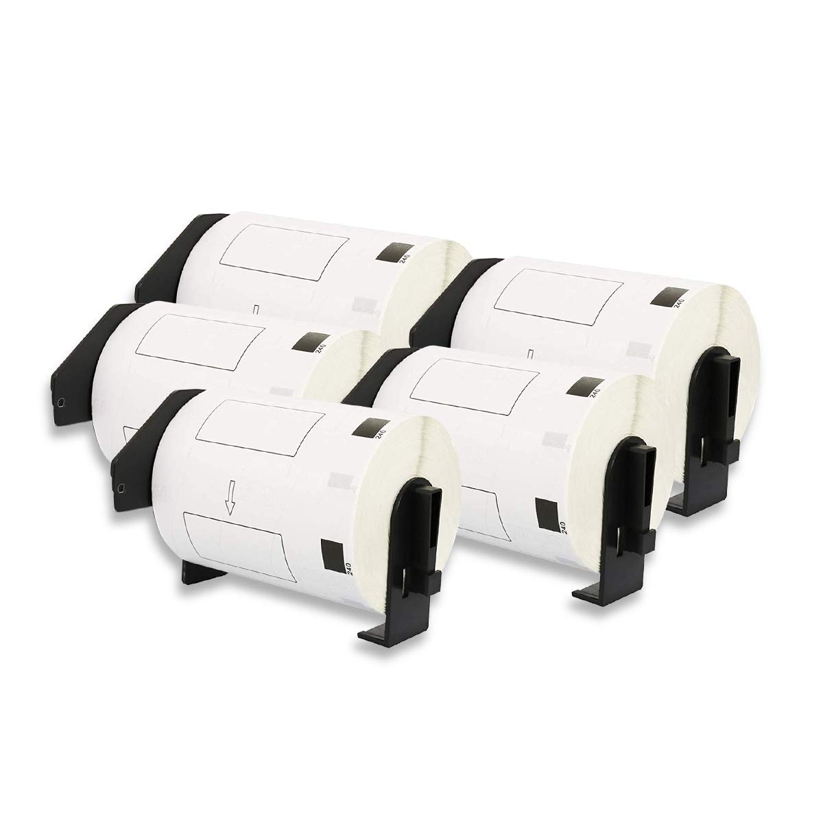 DOREE 5 Rollos DK-11241 Etiqueta de transporte, compatibles con Brother-DK11241, 102 x 152 mm, para las impresoras de etiquetas Brother QL-1050,QL-1060N,QL-1100,QL-1110NWB (200 etiquetas por rollo)