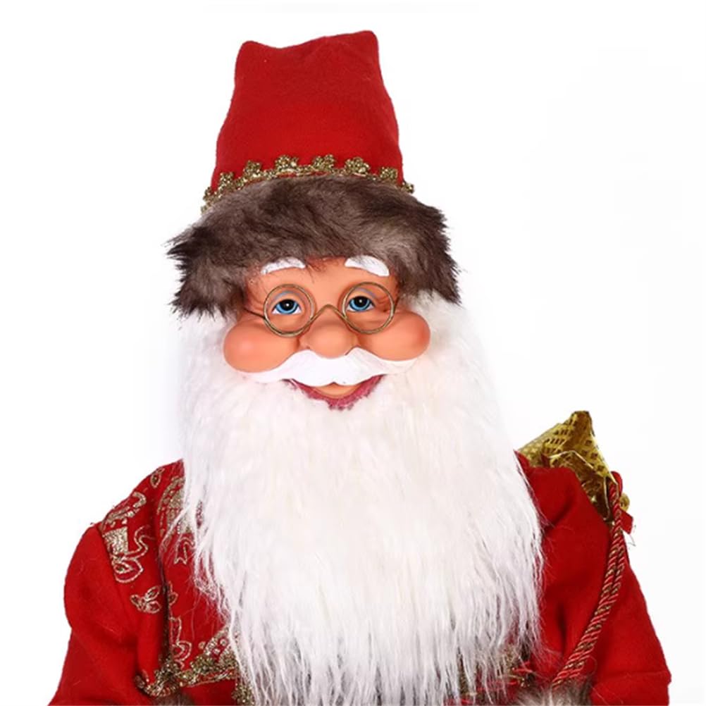 Papá Noel eléctrico de 90 cm Que Canta y Baila, Figura Musical animatrónica de tamaño Real, decoración navideña para la Entrada de un Hotel o Centro Comercial.,B