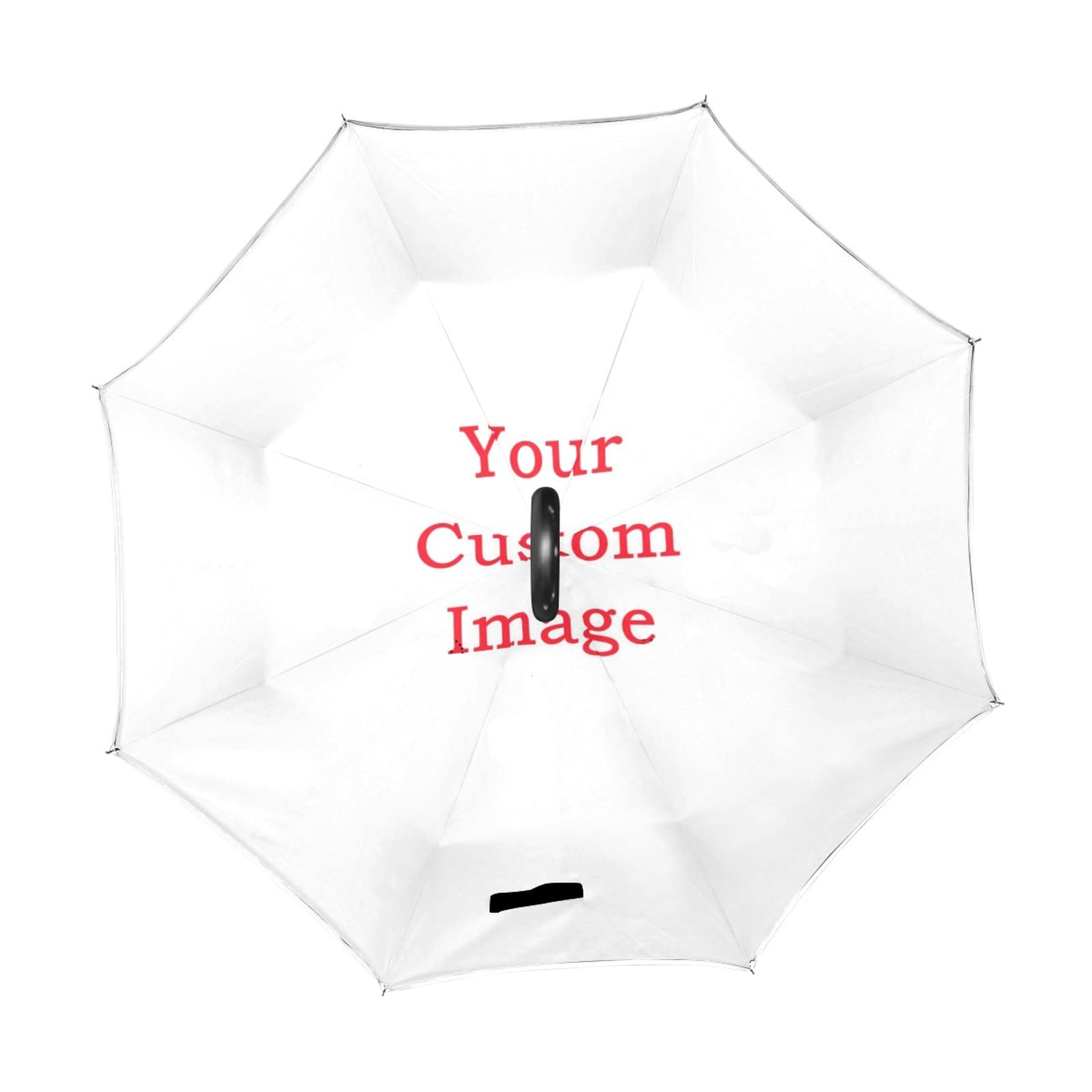 Paraguas personalizado, resistente al viento, plegable, para mujeres y hombres, mango largo, doble capa, invertido, para coche, paraguas personalizado