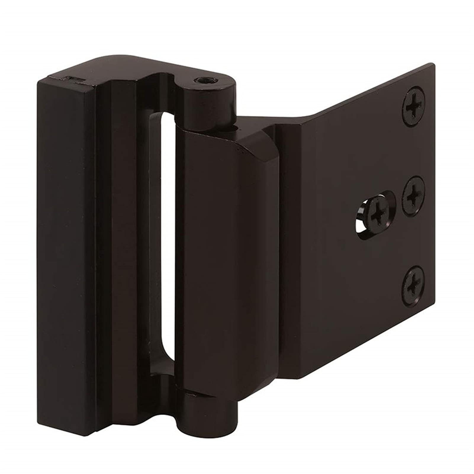 Shundeed Black Aluminium Alloy U Door Reinforcement Lock Defender Security Door Stopper Home Child Proof Stopper Security Lock(Black)