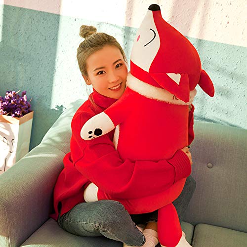 Kawaii Rosa Volpe Peluche Giocattoli Carino Rosso Volpe Cuscino Peluche Animali Bambola Bambini Sonno Abbraccio Cuscino per Ragazze Regalo di Natale 70 cm Rosa