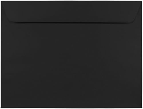 JAM Paper - Sobres de folletos de 9 x 12 pulgadas., Negro suave