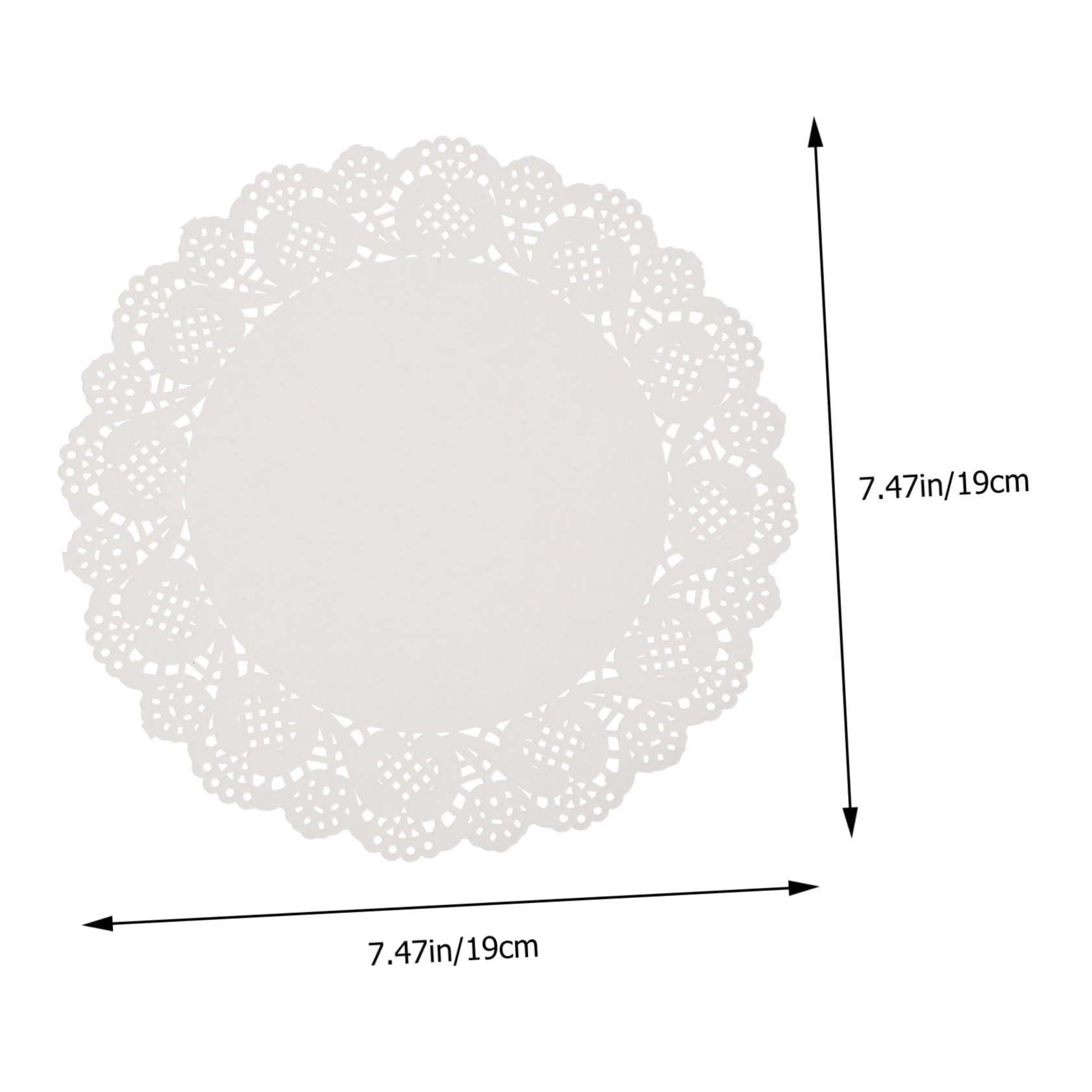 KICHOUSE 100pcs Cake Paper Doilies Oil-absorbing Lace Paper Doilies Round Cake Pad Ideal for Home and Bar Decorations 7.5