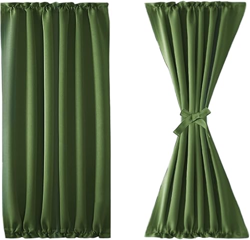 Miniatura 561 de DWCN Cortinas para puerta francesa: cortina térmica con bolsillo para barra para puertas con ventana de cristal, puertas de cocina y patio