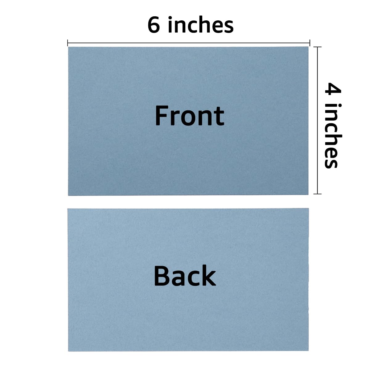 100 Stück Karton, blanko, schwere Karten, staubblau, 10,2 x 15,2 cm | 250 g/m² dickes Papier, für Einladungen, zum Basteln von Grußkarten, für Postkarten