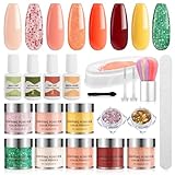 【🎁Regalo Original Mujer】: Kit uñas polvo hay 8 colores diferentes, que pueden satisfacer todos los estilos de uñas que desee. Puede utilizar diferentes colores de polvo de uñas para crear su propio estilo de uñas. Las kit de uñas en polvo de inmersion son regalos perfectos para Madres y Esposas en San Valentín, Cumpleaños, Día de la Madre, Aniversarios, Navidad, Novias, etc.