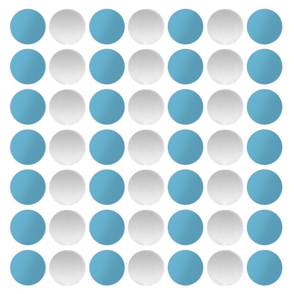 Vmoomax Self-Adhesive Metal Plate, 100pcs 20mm Round Magnetic Stickers, Strong Sticker Metal Discs Base for Magnetic Toy Storage, DIY Tonie Figures Accessories for Nursery