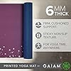 Gaiam Yoga Mat Premium Print Extra Thick Non Slip Exercise & Fitness Mat for All Types of Yoga, Pilates & Floor Workouts, Sublime Sky, 6mm #1
