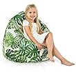 Italpouf Sitzsack L Kindersitzsack, Indoor, Sitzsack Sessel für Kinder, EPS Perlen Füllung, Abnehmbarer Bezug, Maschinenwaschbar, Kindersessel, Zertifiziert, Dschungel
