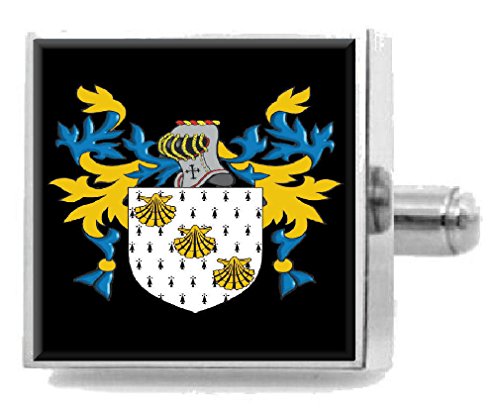 Clip para corbata Keenan Irlanda regalo personalizado con escudo familiar en bolsa