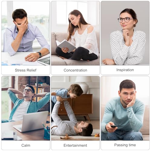 HENGBIRD Flipkette, 2 Stück ADHS Spielzeug für Kinder & Erwachsene, Stressabbau, Konzentration, Mehrfarbig, Unisex, Abstrakt, 2.3 cm x 7.5 cm x 1 cm