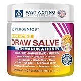 Top 10 Best Drawing Salve for Cysts: Effective Solutions 9 Pergenics Manuka Honey Draw Salve Ointment for Skin Soothing, Boil & Cyst, Ingrown Hair, Splinter Remover, Bug Spider Bites, Bee Sting, Mosquito Itching, Poison Ivy, Minor Cuts, Burns, 2 Oz