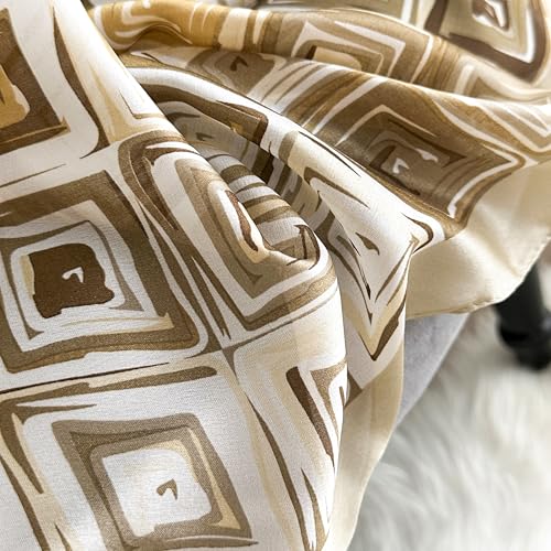 Image of MALINA Women's Polyester Silk Satin Stole Scarf - Soft Lightweight Fashion Wrap, Elegant Floral & Gradient Design, summer stole,Scarf For Women,Premium Stole,Large Size 180x90 cm'
