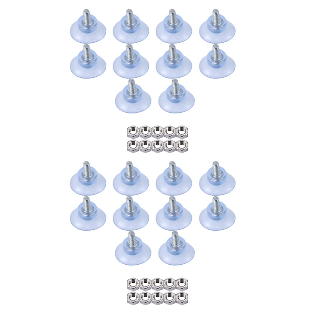 Jnchdghwa 20 Pcs Rubber Strong Suction Cup Replacements for Glass Table Tops with M6