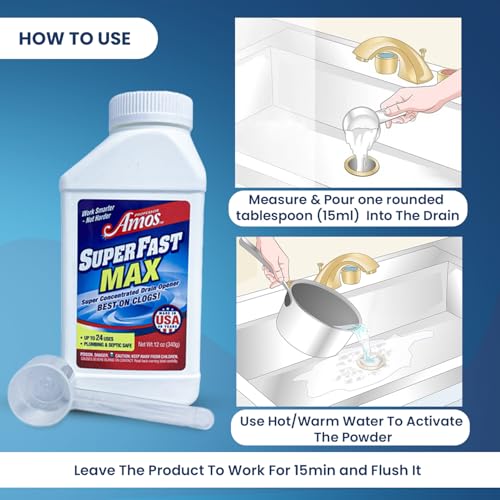 Professor Amos SuperFast MAX Super Concentrated Drain Powder - Thumbnail 3