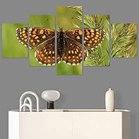 SIGNWIN 5 Panel Canvas Wall Art Open Wings for Home Decorations Ready to Hang - 60