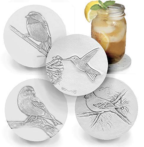 Birds Assorted Drink Coaster set - Handmade by McCarter Coasters - 4.38 inch (4pc)