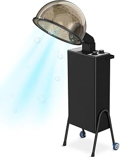 Professional Hair Dryer for Salon, 1000W Standing Hair Dryer Hood with Large Bonnet, Adjustable Height & 70° Opening Angle,for Stylists – for Home Deep Conditioning & Color Setting