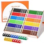 Shuttle Art 408 Pack Colouring Pencils Bulk, Coloured Pencil Set for School Plus 20 Sharpeners, 12 Colours School Pack Colouring Pencils for Kids, Class pack School Supplies