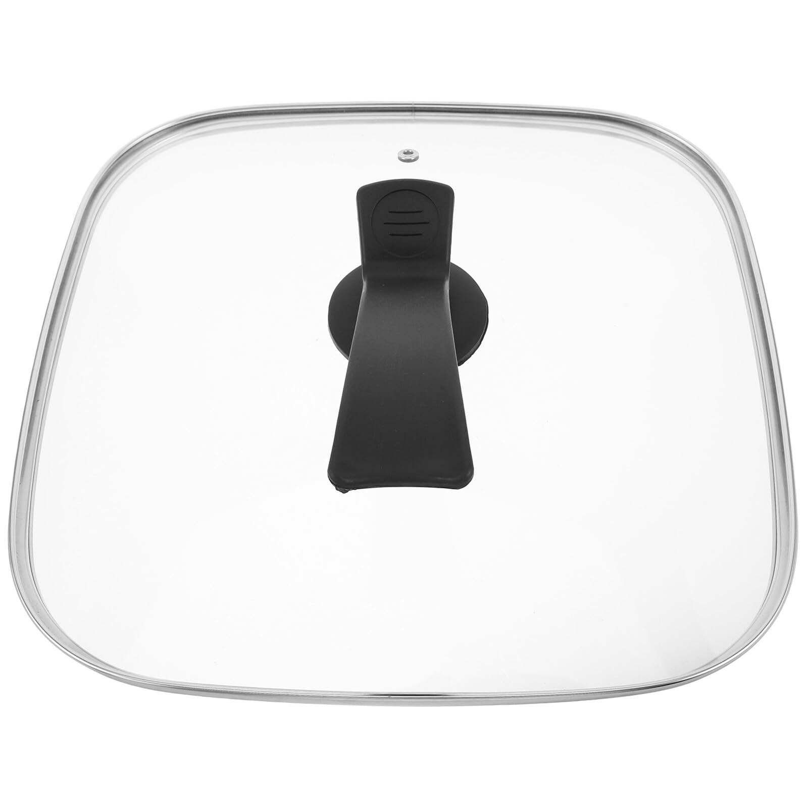 PRETYZOOM Quadratischer Glasdeckel Leicht zu Reinigen für Elektrische Pfannen und Nährstoffe mit Kunststoffrand Bewahrt Geschmack und Woks zum Grillen und Dämpfen