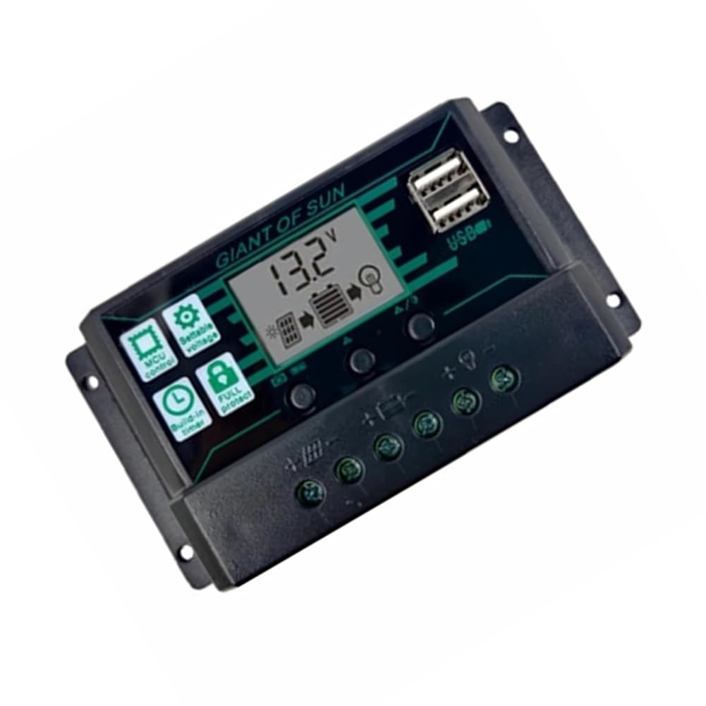 Jnchdghwa PV Solar Panel Control Unit 50A PWM Dual USB Solar Charge Controller for Lifepo4 Lithium Gel Lead Acid Battery