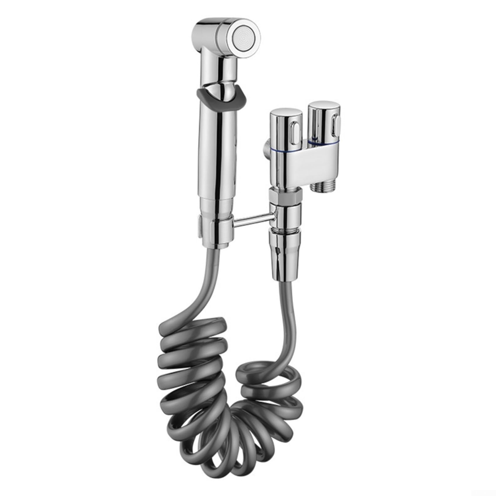 Douchette bidet portable pour toilettes pour remplacer le papier WC avec ce robinet double sortie