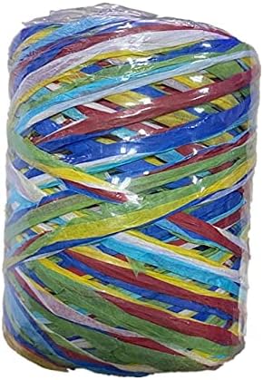 Hand-knitted Lafite Raffia Straw Environmentally Friendly Paper Yarn Baking Packaging Belt Rope Crocheting Summer Hat Bags 200m