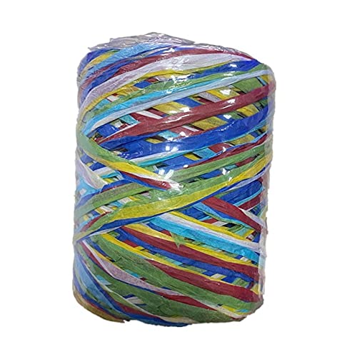 Hand-knitted Lafite Raffia Straw Environmentally Friendly Paper Yarn Baking Packaging Belt Rope Crocheting Summer Hat Bags 200m