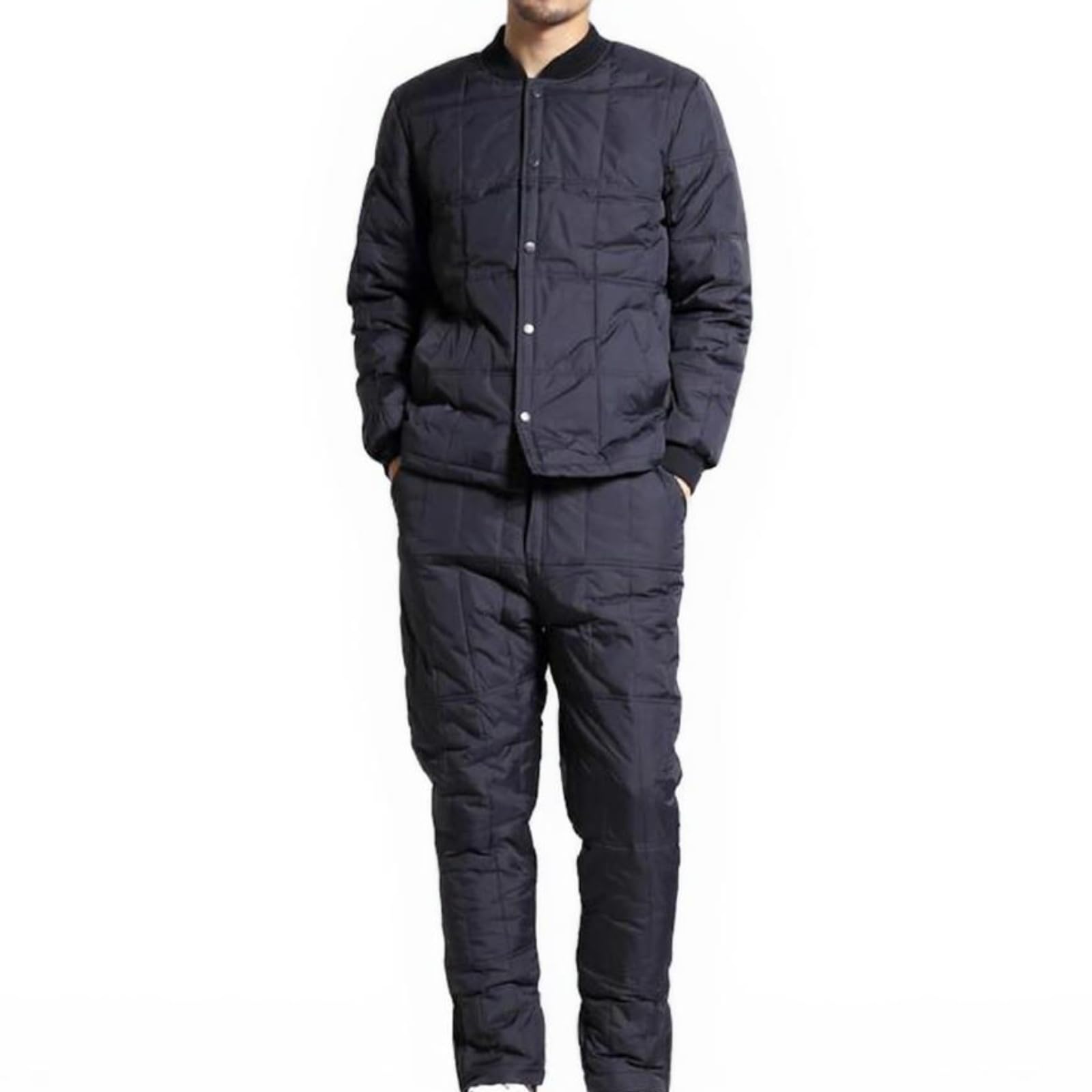 merishopp Thermal Underwear Set, Fleece Lined, Long Johns, Insulating, for Men Navy Blue XL| Comfortable | Breathable | Stretchable-picture-2