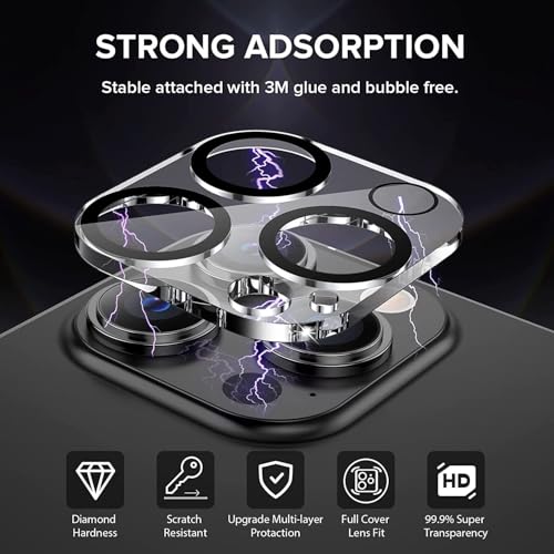 Image of HPTech Back Camera Lens Protector for Realme 15 5G (1 Pack) - 3D Premium Tempered Glass Camera Guard, Scratch Resistant, Ultra Clear, Black - Easy Installation, Anti-Fingerprint, HD Protection