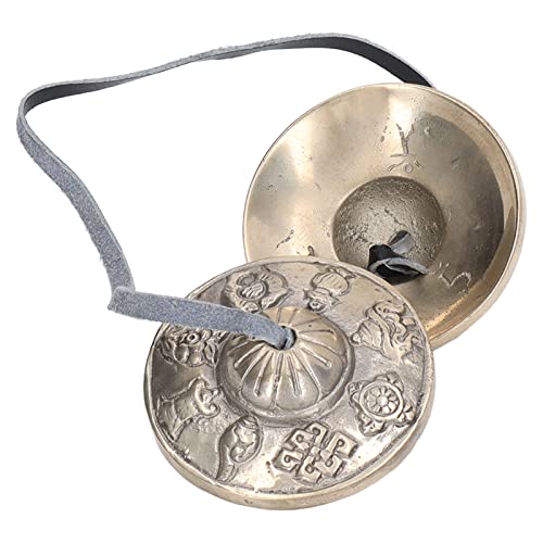 Tibetan Tingsha Cymbals,Yoga Meditation Chime Double Chime Nepalese Hand Made Bell Percussion Percussion Instrument, Eight Auspicious Patterns Embossed - Image 6