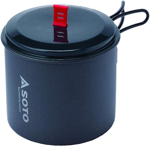 SOTO New River Backpacking Pot, Lightweight, High Capacity Camp Pot with Slip-Resistant Base