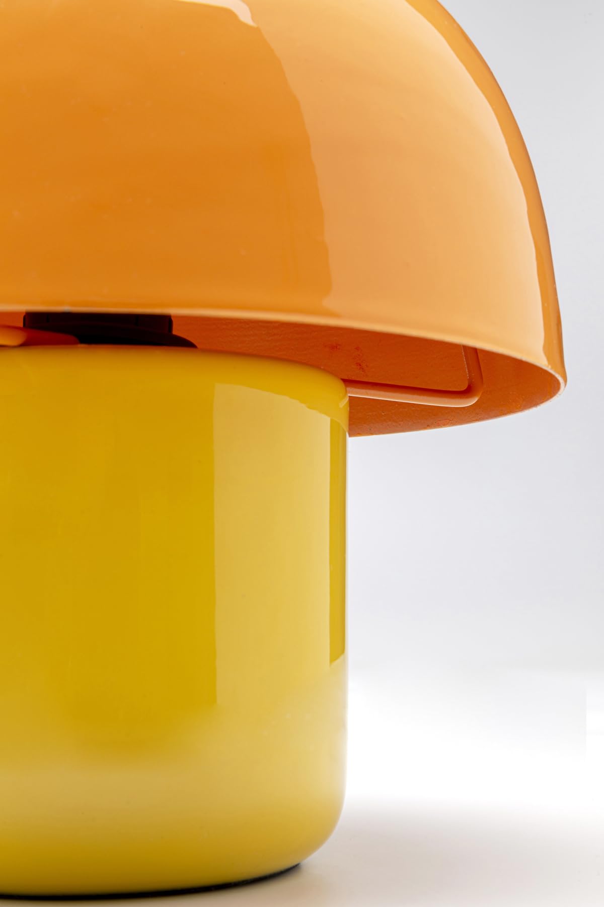 Kare Design lampada da tavolo Mushroom Shiny Duo Sunday, arancione, 20 cm, forma design funghetto, per soggiorno, camera da letto, stile pop, lampadina non inclusa