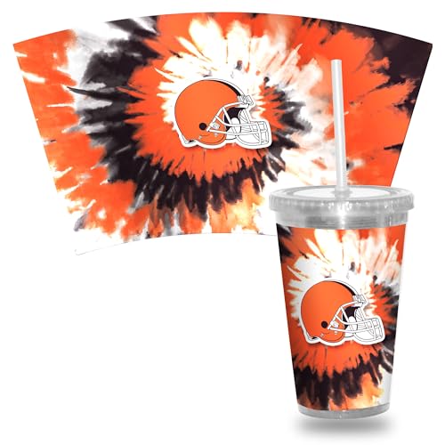 Rico Industries NFL Football Cleveland Browns Metallic Tie Dye