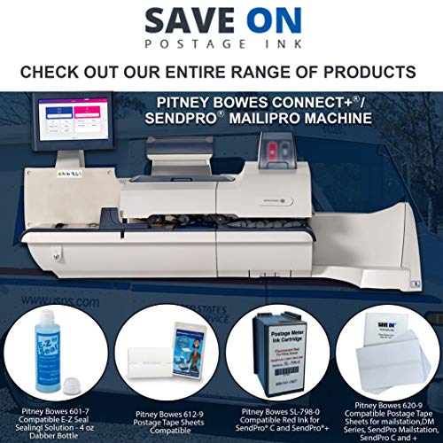 Save On Postage Ink Compatible Pb 612-9 Postage Tape Sheets For Use In Dm100I, Dm200L, Dm225, Personalpost E700, E707, Mailstation K700, K2M0 Machines. 2 Tapes/Sheet 25 Sheets/Pack #TOP2