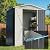 Quictent 6X4 FT Metal Storage Shed, Lockable Outdoor Garden Shed Waterproof Shed for Bike Storage, Tool Storage, Temporary Storage with Combination Lock