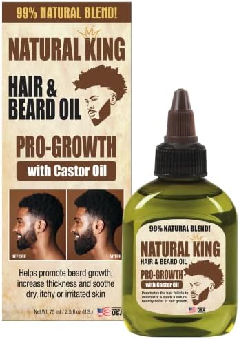SFC Natural King Pro-growth Castor Hair & Beard Oil 2.5 oz.