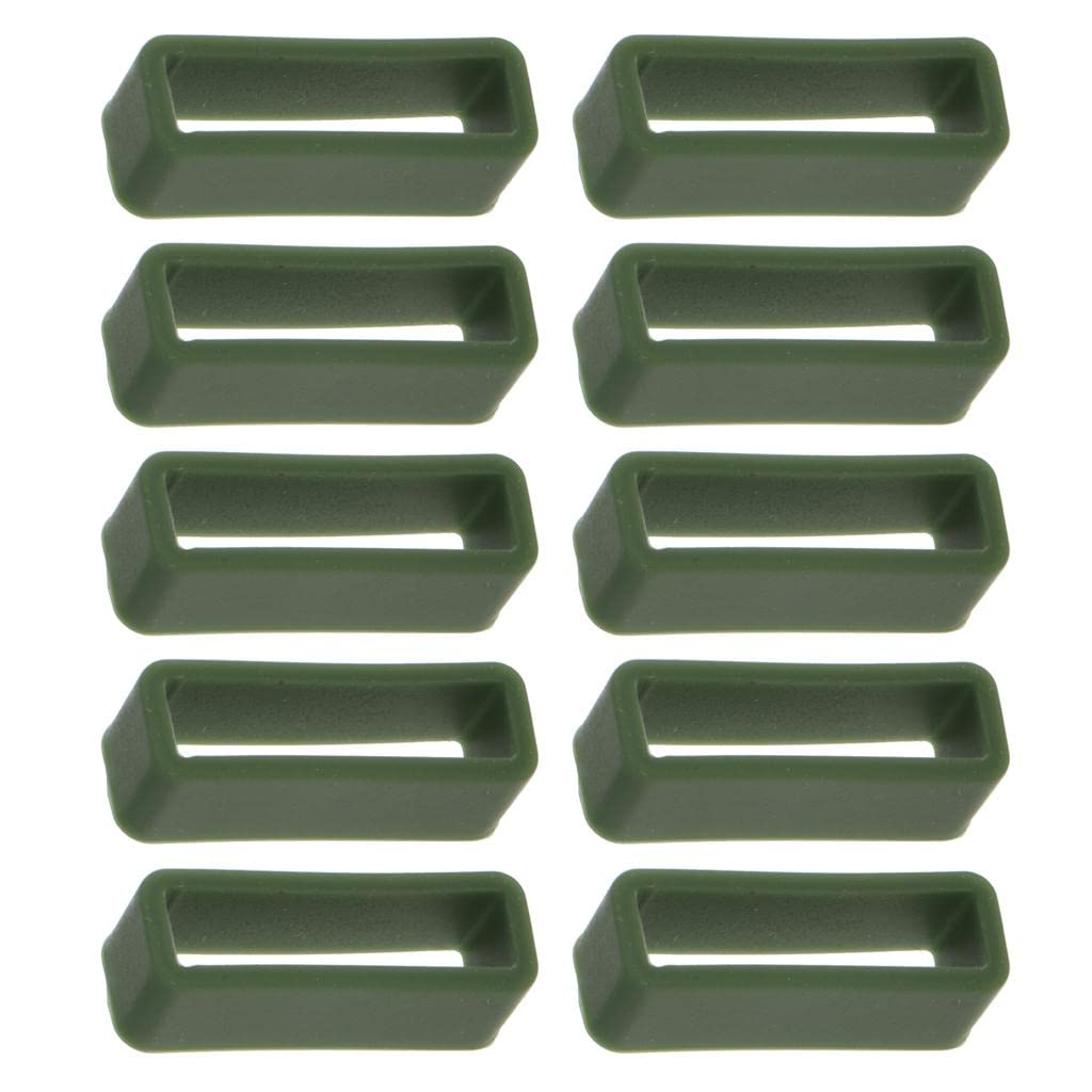CALANDIS® 10 Pieces Rubber Replacement Watch Band Leather Strap Loops 24mm Dark Green (B09ZTXN2CB) Amazon Price History, Amazon Price Tracker