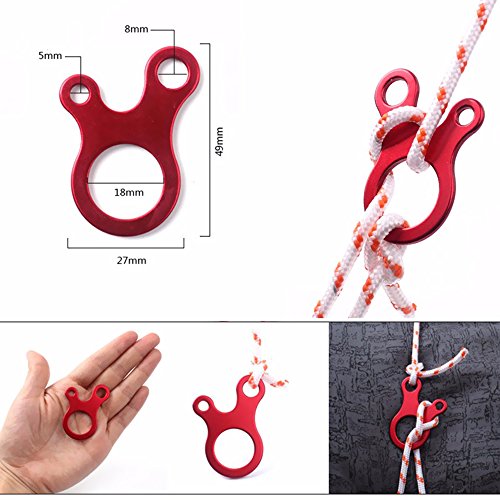 20 PCS Aluminum Guyline Cord Adjuster Tent Rope Tensioner 3 Holes Adjusters Ultralight Strong Guy Lines Tensioner Tent Guyline Cord Adjuster for Tent Pegs Camping Hiking Backpacking Outdoor Activity - Thumbnail 3