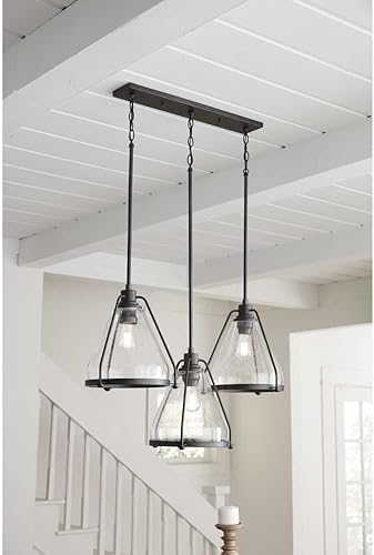 Miniatura 9 de Progress Lighting Range Collection - Lámpara colgante costera de cristal transparente con semillas de níquel pulido, 13.00x13.00x13.00 pulgadas