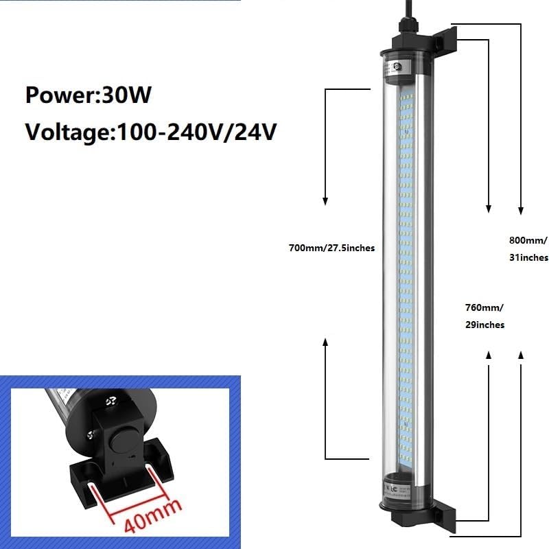 30w waterproof led tube light led explosion proof work lights 24v cnc machine interner lighting industrial lamp drilling milling lathe light (30) 30 watts