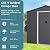 CrownLand Outdoor Vented Backyard Garden Storage Shed 6X8 Feet Tool House with Double Doors Outdoor Lawn Steel Roof Sheds (Gray) Grey