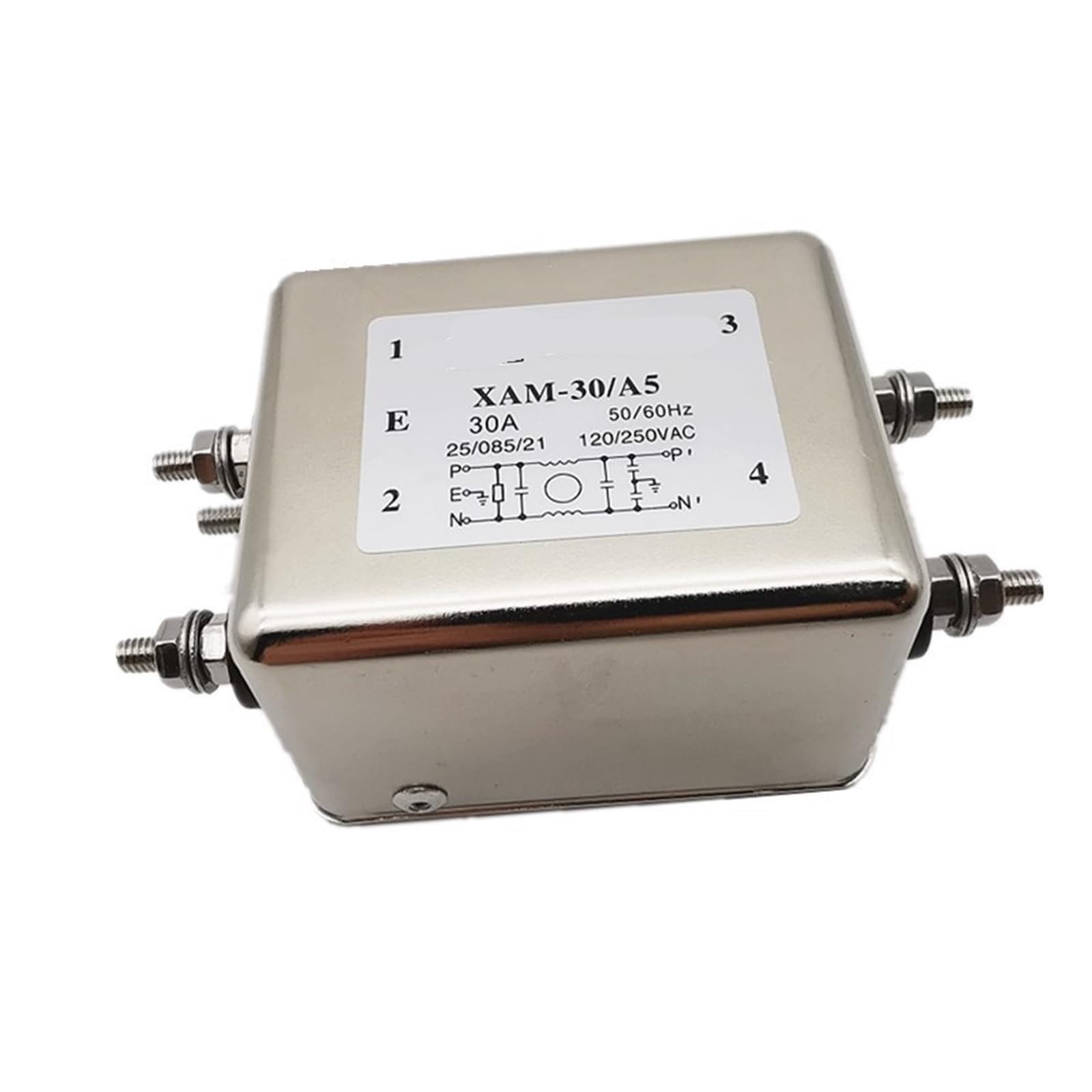 Filtro de potencia monofásico XAM-30/A5 que elimina interferencias y ruido en líneas de 220V