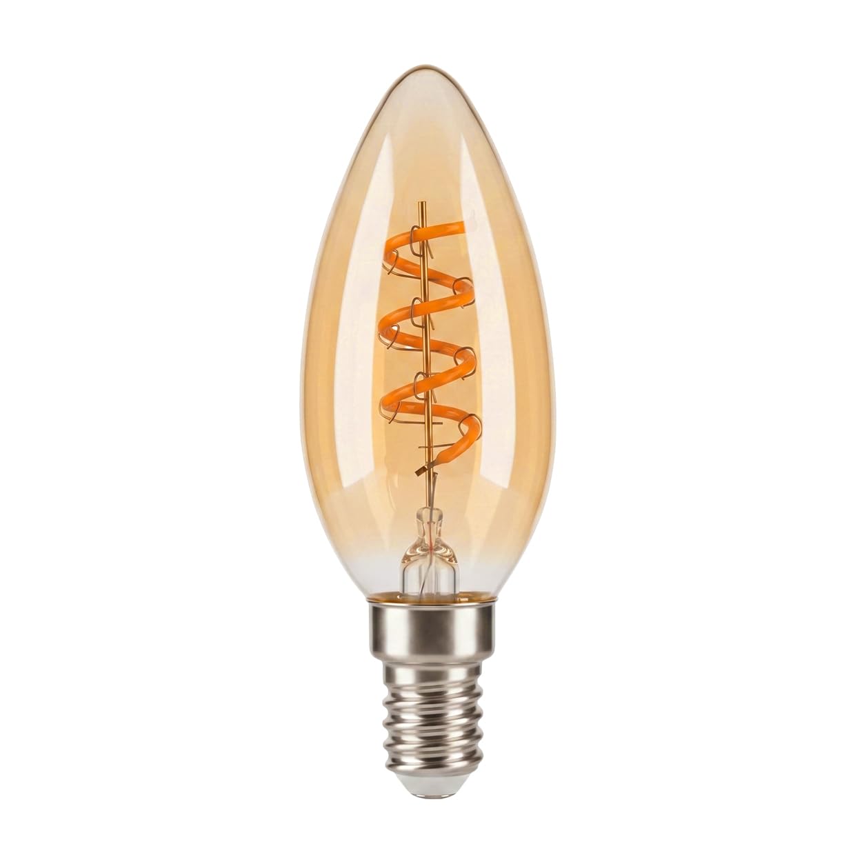 HOFSTEIN E14 LED Warmweiss Glühbirne Vintage Kerzenform 10er Set Leuchtmittel 4 Watt 2200 Kelvin 220 Lumen Extra Sanftes Amberlicht für Dekorative Retro Lampen und Stimmungsvolle Akzente