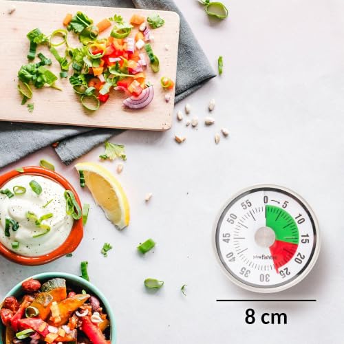 FISHTEC - Minuteur magnétique Cuisine - Zones Couleur 60 Min Acier INOX - Gestion précise des cuissons – vue 5