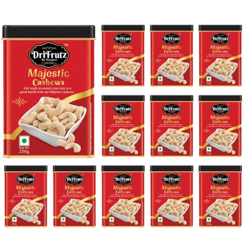 Image of DRIFRUTZ Majestic Cashew W180 | 3000g (250g x 12) | Whole Cashew Kernels | Suitable for Gourmet Preparation, Thoughtful Gifting, Tasting Platters, and Protein-Rich Indulgence