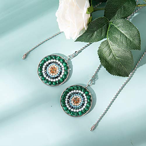 Image of LONGSHENG Mandala Beads Tree of Life Fan Pull Chain Fan Light Replacement Extender Pull Chain, Pack of 2